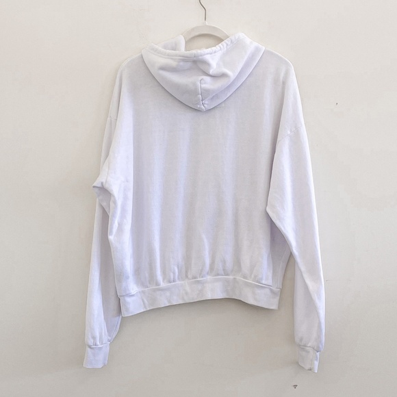 Aviator Nation Bolt Stitch Relaxed Pullover Hoodie White S - Picture 10 of 11